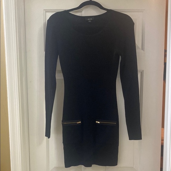 Alyx Black Long Sleeve Bodycon Dress - Picture 1 of 3